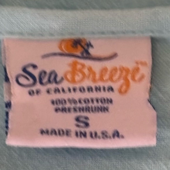 Women’s Sea Breeze of California Cotton Caftan Top in Teal Blue Size Small - Picture 6 of 6